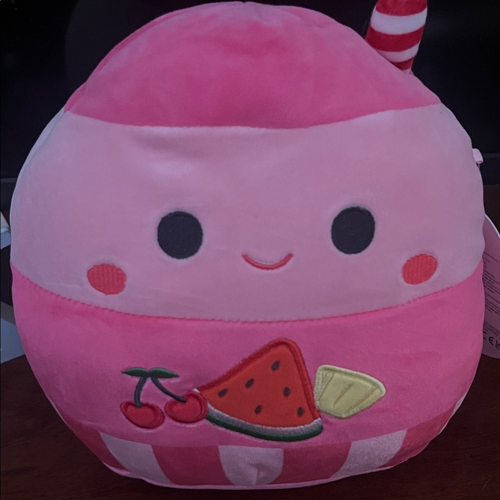 Pink Plush Toy with Fruit Design Squishmallow Jan’s